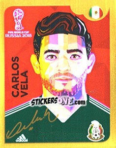 Sticker Carlos Vela - Coppa del Mondo FIFA Russia 2018 - Panini
