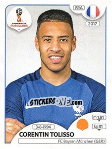 Figurina Corentin Tolisso - Coppa del Mondo FIFA Russia 2018 - Panini