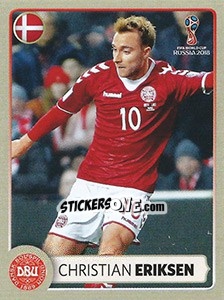 Sticker Christian Eriksen - Coppa del Mondo FIFA Russia 2018 - Panini