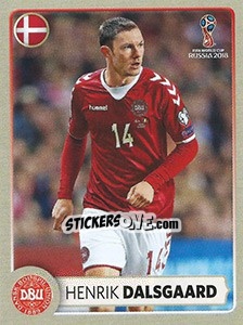 Sticker Henrik Dalsgaard - Coppa del Mondo FIFA Russia 2018 - Panini