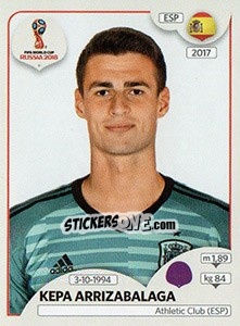 Sticker Kepa Arrizabalaga - Coppa del Mondo FIFA Russia 2018 - Panini