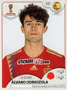 Sticker Alvaro Odriozola - Coppa del Mondo FIFA Russia 2018 - Panini