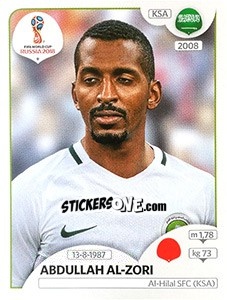 Cromo Abdullah Al-Zori - FIFA World Cup Russia 2018. 670 stickers version - Panini