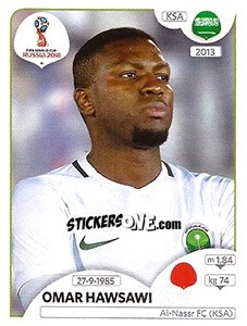 Sticker Omar Hawsawi - FIFA World Cup Russia 2018. 670 stickers version - Panini