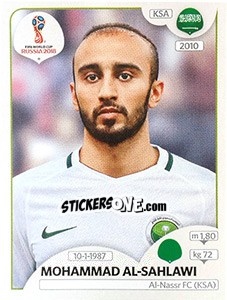Sticker Mohammad Al-Sahlawi - FIFA World Cup Russia 2018. 670 stickers version - Panini