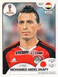Sticker Mohamed Abdel Shafy - FIFA World Cup Russia 2018. 670 stickers version - Panini