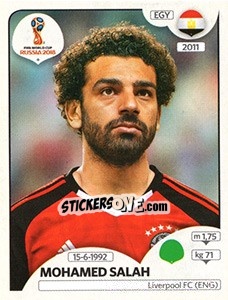 Figurina Mohamed Salah - FIFA World Cup Russia 2018. 670 stickers version - Panini