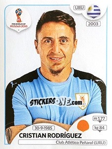 Sticker Cristian Rodríguez - FIFA World Cup Russia 2018. 670 stickers version - Panini
