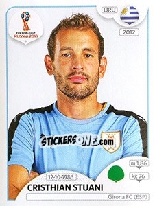 Figurina Cristhian Stuani - FIFA World Cup Russia 2018. 670 stickers version - Panini