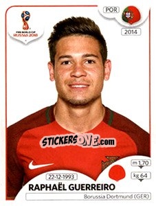 Sticker Raphaël Guerreiro - FIFA World Cup Russia 2018. 670 stickers version - Panini