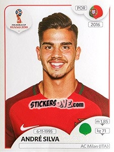 Sticker André Silva - FIFA World Cup Russia 2018. 670 stickers version - Panini