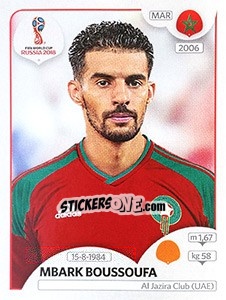 Sticker Mbark Boussoufa - FIFA World Cup Russia 2018. 670 stickers version - Panini