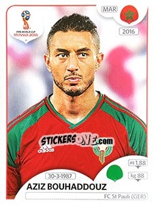 Sticker Aziz Bouhaddouz - FIFA World Cup Russia 2018. 670 stickers version - Panini