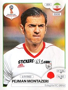 Sticker Pejman Montazeri - FIFA World Cup Russia 2018. 670 stickers version - Panini