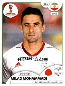 Cromo Milad Mohammadi - FIFA World Cup Russia 2018. 670 stickers version - Panini