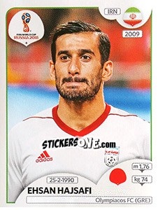 Sticker Ehsan Hajsafi - FIFA World Cup Russia 2018. 670 stickers version - Panini