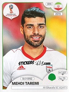 Sticker Mehdi Taremi - FIFA World Cup Russia 2018. 670 stickers version - Panini
