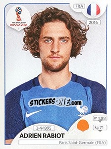 Cromo Adrien Rabiot - FIFA World Cup Russia 2018. 670 stickers version - Panini