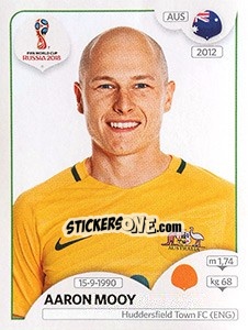 Cromo Aaron Mooy - FIFA World Cup Russia 2018. 670 stickers version - Panini