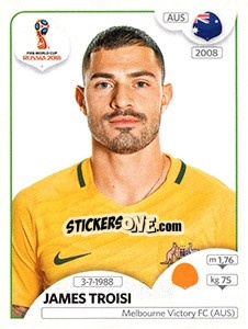 Figurina James Troisi - FIFA World Cup Russia 2018. 670 stickers version - Panini