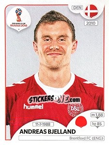 Cromo Andreas Bjelland - FIFA World Cup Russia 2018. 670 stickers version - Panini