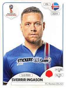 Sticker Sverrir Ingason - FIFA World Cup Russia 2018. 670 stickers version - Panini