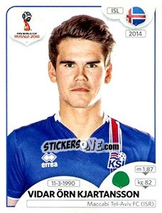 Sticker Vidar Örn Kjartansson - FIFA World Cup Russia 2018. 670 stickers version - Panini