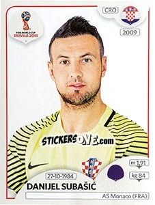 Figurina Danijel Subašic - FIFA World Cup Russia 2018. 670 stickers version - Panini