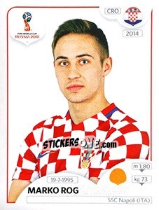Cromo Marko Rog - FIFA World Cup Russia 2018. 670 stickers version - Panini