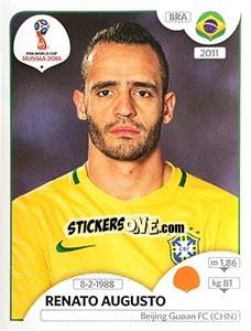 Sticker Renato Augusto - FIFA World Cup Russia 2018. 670 stickers version - Panini