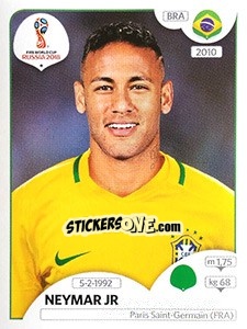 Cromo Neymar Jr - FIFA World Cup Russia 2018. 670 stickers version - Panini