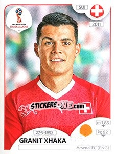 Cromo Granit Xhaka - FIFA World Cup Russia 2018. 670 stickers version - Panini