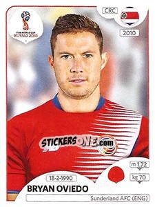 Sticker Bryan Oviedo - FIFA World Cup Russia 2018. 670 stickers version - Panini