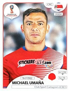 Figurina Michael Umaña - FIFA World Cup Russia 2018. 670 stickers version - Panini