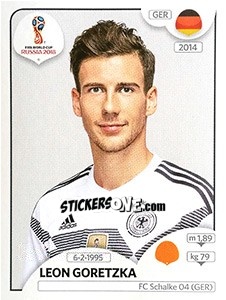 Sticker Leon Goretzka - FIFA World Cup Russia 2018. 670 stickers version - Panini