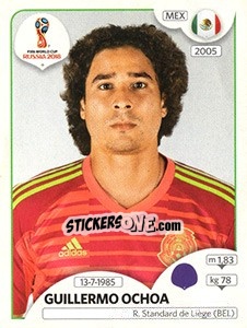 Sticker Guillermo Ochoa - FIFA World Cup Russia 2018. 670 stickers version - Panini