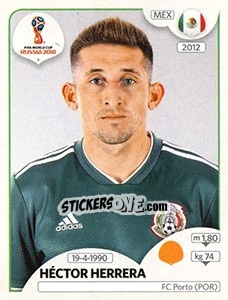 Cromo Héctor Herrera - FIFA World Cup Russia 2018. 670 stickers version - Panini