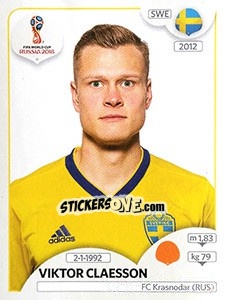 Sticker Viktor Claesson - FIFA World Cup Russia 2018. 670 stickers version - Panini