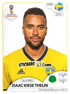 Sticker Isaac Kiese Thelin - FIFA World Cup Russia 2018. 670 stickers version - Panini