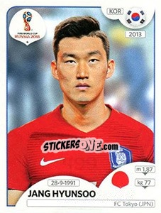 Sticker Jang Hyunsoo - FIFA World Cup Russia 2018. 670 stickers version - Panini
