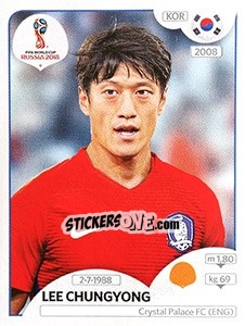Sticker Lee Chungyong - FIFA World Cup Russia 2018. 670 stickers version - Panini