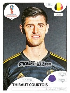 Cromo Thibaut Courtois - FIFA World Cup Russia 2018. 670 stickers version - Panini