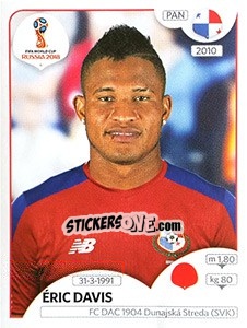 Sticker Eric Davis - FIFA World Cup Russia 2018. 670 stickers version - Panini