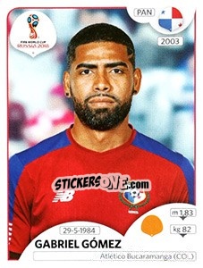 Sticker Gabriel Gómez - FIFA World Cup Russia 2018. 670 stickers version - Panini