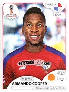 Sticker Armando Cooper - FIFA World Cup Russia 2018. 670 stickers version - Panini