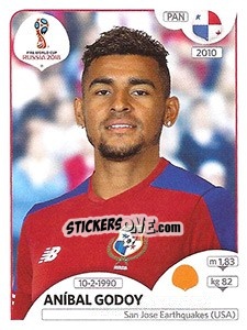 Sticker Aníbal Godoy - FIFA World Cup Russia 2018. 670 stickers version - Panini
