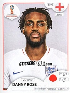 Figurina Danny Rose - FIFA World Cup Russia 2018. 670 stickers version - Panini