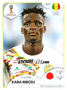 Sticker Kara Mbodji - FIFA World Cup Russia 2018. 670 stickers version - Panini