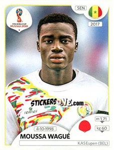 Sticker Moussa Wagué - FIFA World Cup Russia 2018. 670 stickers version - Panini