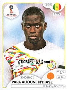 Sticker Pape Alioune N'Diaye - FIFA World Cup Russia 2018. 670 stickers version - Panini